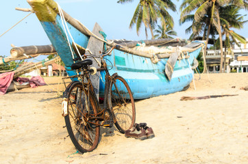 Fototapeta premium Fahrrad am Strand