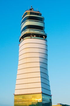  Air control tower in airport  Vienna, Austria
