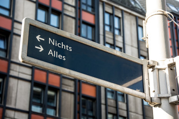 Fototapeta premium Strassenschild 61 - Alles