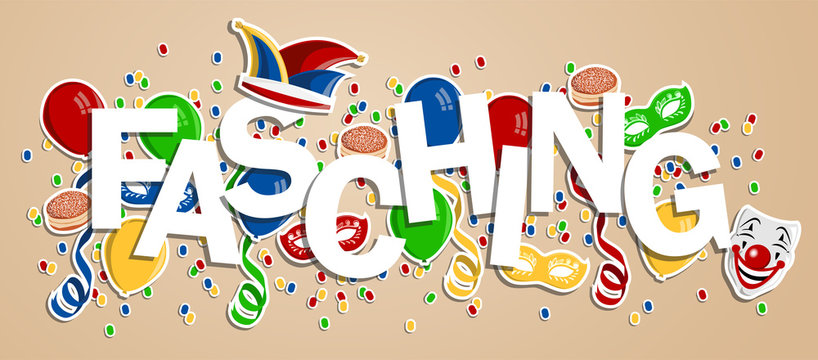 Fasching Schriftzug