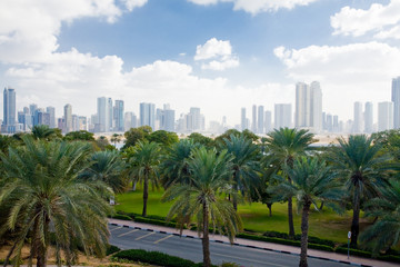 Fototapeta na wymiar Panorama of a modern city.
