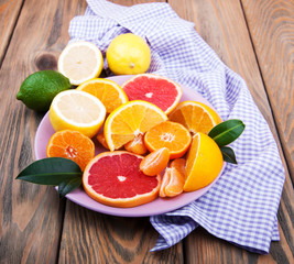 Fresh citrus fruits