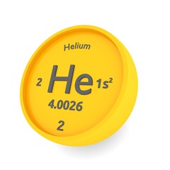 Helium chemical element sign