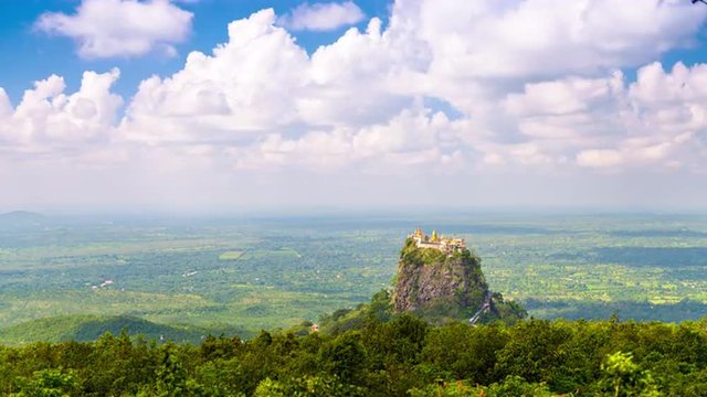 Taung Kalat Monastery atop Mt. Popa in Myanmar.