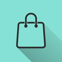 Shopping bag - vector icon.