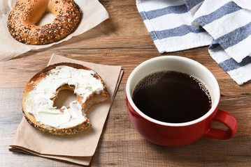 Coffee Mug and Bagel