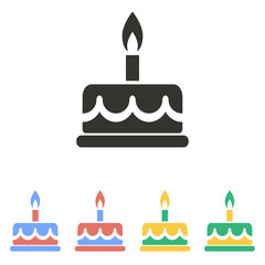 Cake - vector icon.