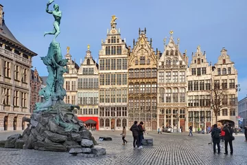 Foto op Canvas Grote Markt van Antwerpen © Bernhard Küpper