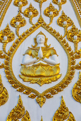 Thai art in Pagoda at Phrathat Nong Bua Temple in Ubon Ratchathani, Thailand
