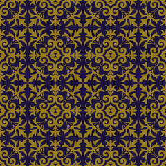 Obraz premium Elegant antique background image of spiral plant flower curve pattern. 