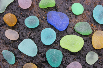 Colorful Sea Glass Pebbles