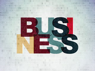 Finance concept: Business on Digital Paper background