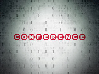 Business concept: Conference on Digital Paper background