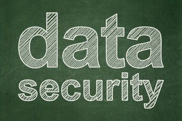 Security concept: Data Security on chalkboard background