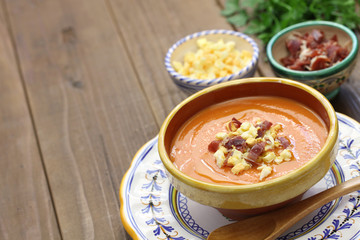 salmorejo, chilled tomato soup, spanish food