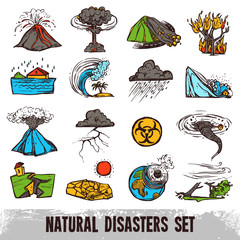 Natural Disasters Color Set