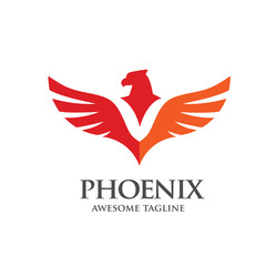 Obraz premium phoenix logo concept