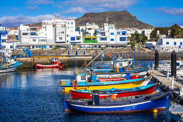 Fototapeta na wymiar Puerto de las nieves - traditional fishing village in Gran Canaria