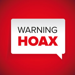 Obraz premium Internet Hoax warning label vector