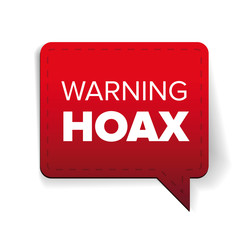 Internet Hoax warning label vector