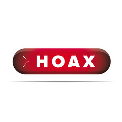 Internet Hoax warning button vector