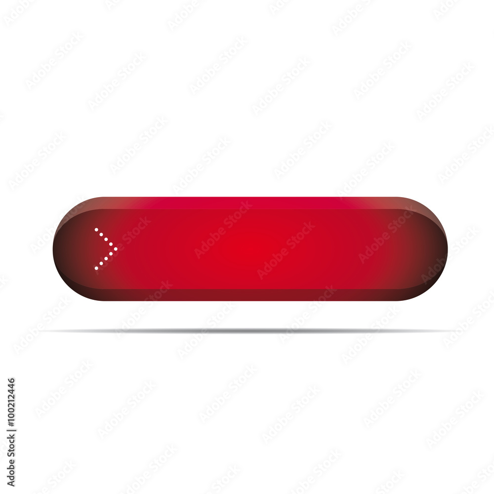 Poster empty red button for web vector