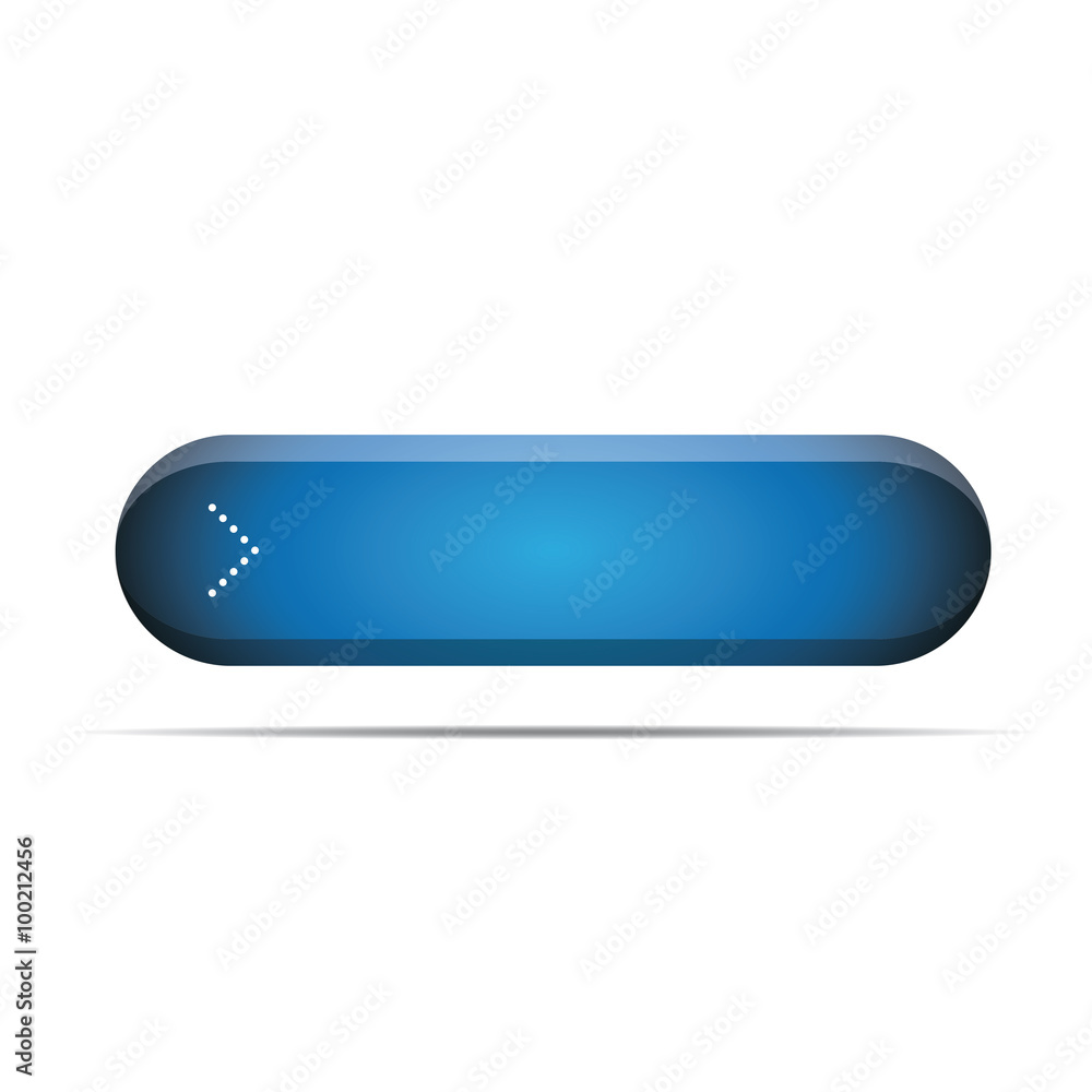Poster empty blue button for web vector