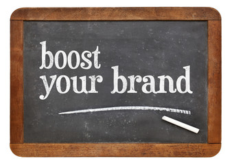 Obraz premium Boost your brand on blackboard