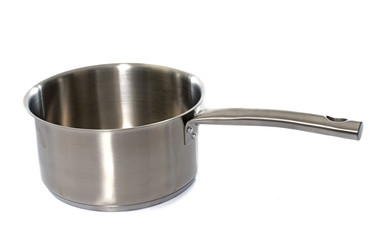 a metal  saucepan