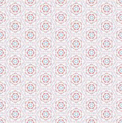 delicately lined hexagonal pattern