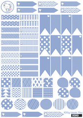 Planner stickers,printable files A4 size,minimalistic and flat