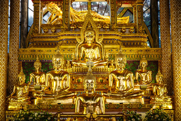  Thai art at Phrathat Nong Bua Temple in Ubon Ratchathani, Thailand 