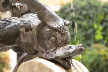 Fototapeta na wymiar fontana delle tartarughe piazza Mattei Roma