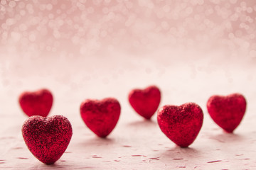 red heart on a pink background. Valentine's day