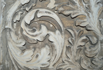 Ancient stone flower pattern, texture, background