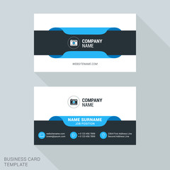 Modern Creative Business Card Template. Flat Design Vector Illustration. Stationery Design