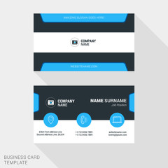Obraz premium Modern Creative Business Card Template. Flat Design Vector Illustration. Stationery Design