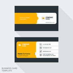 Modern Creative Business Card Template. Flat Design Vector Illustration. Stationery Design