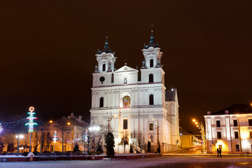 Fototapeta na wymiar Cathedral on the main city square