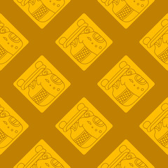 seamless pattern with symbol of the Maya Night Lord for your design