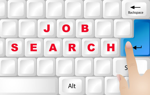 Job searching internet concept vector