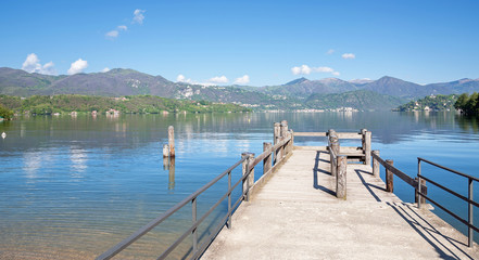 Blick auf den Ortasee bei Orta San Giulio im Piemont,Italien