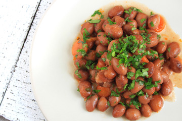 Cooked Kidney Beans, Barbunya Turkish Food
