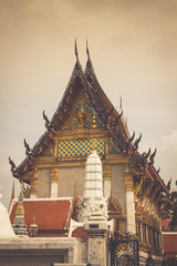 Wat Intharawihan buddhist temple in Bangkok holds the tallest st