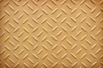 Yellow metal diamond plate pattern background.