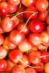 Yellow cherries background