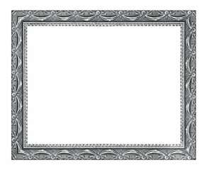 The antique frame on the white background