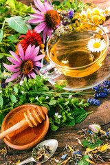 Herbal tea with honey