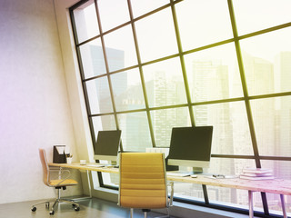 Workplace in the office