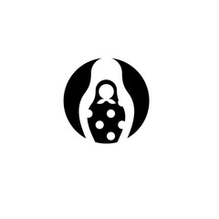 Vector of dolls icon. Russian nesting dolls. Business icon for the company. Logo for Business Media Technology. Other companies. Illustration.
